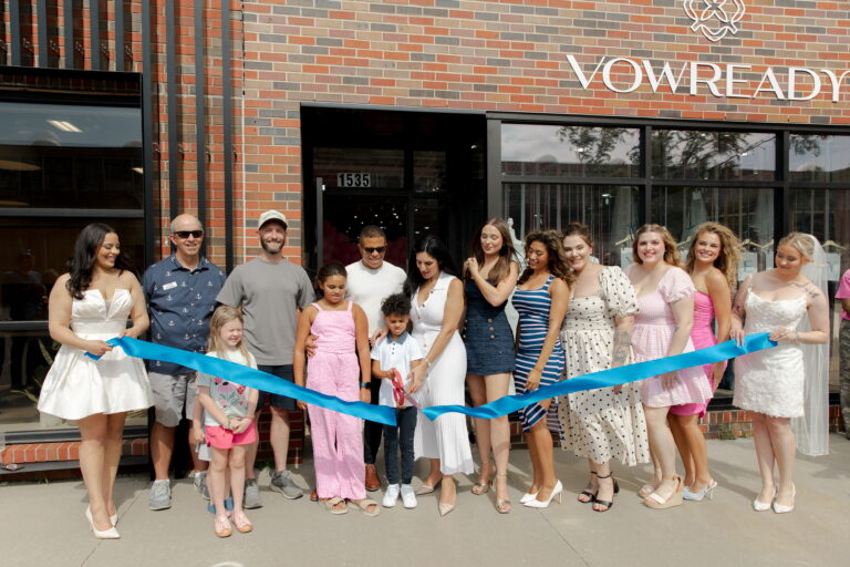 Vow Ready North Kansas City grand opening ribbon-cutting celebration with leaders and guests
